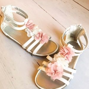 Seychelles Gladiator Pink & White Sandals Size 4